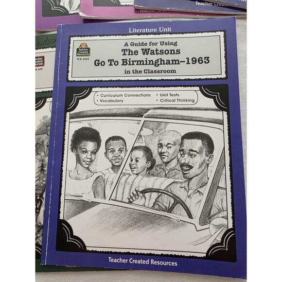 Literature Unit Teacher Created Materials Guide Book Lot Of 8 Homeschool Tutor - Picture 4 of 9